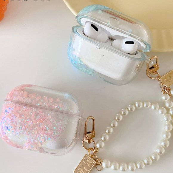 Glitter Liquid Quick Sand Airpods 1 2 Pro case - Picture 6 of 9